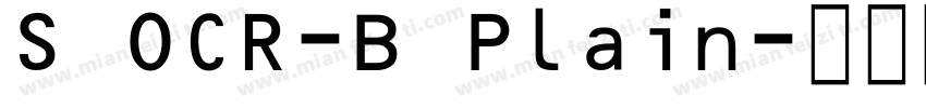 S OCR-B Plain字体转换